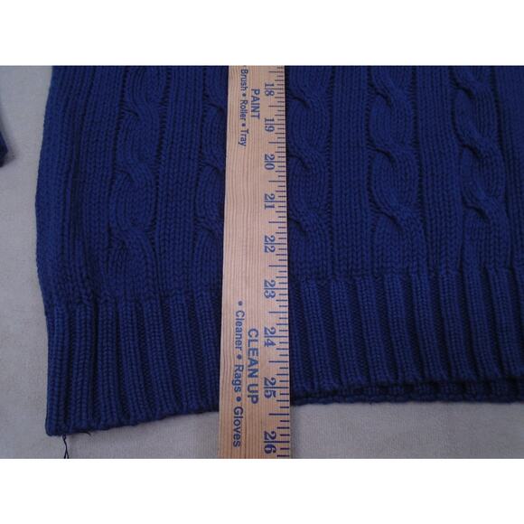 VTG Pebble Beach Men's L Cable Knit Varsity Sweater Chunky Golf Preppy Grandpa - Picture 7 of 9